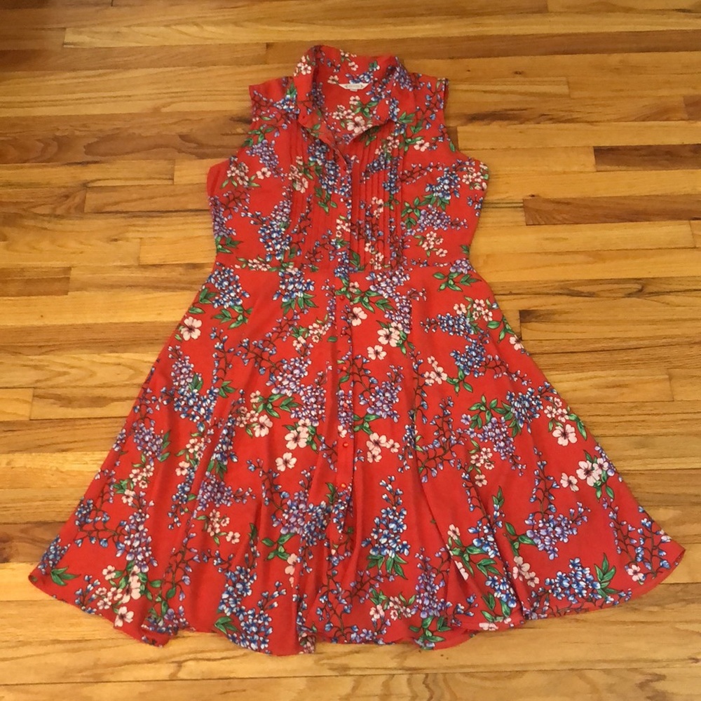 Nanette Lepore Floral Shirt Dress Sz 10